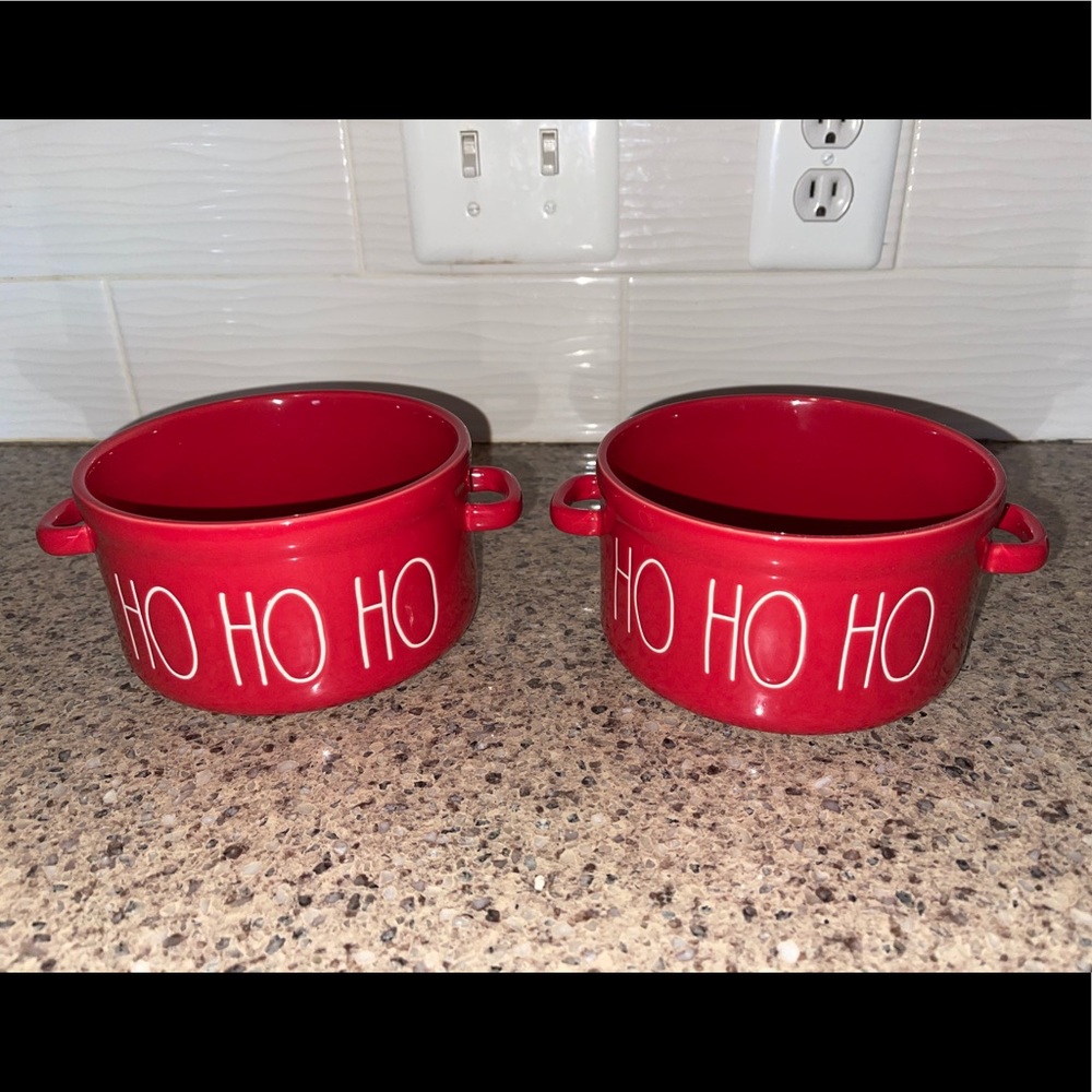 Rae Dunn Ho Ho Ho Soufflé Dishes x 2